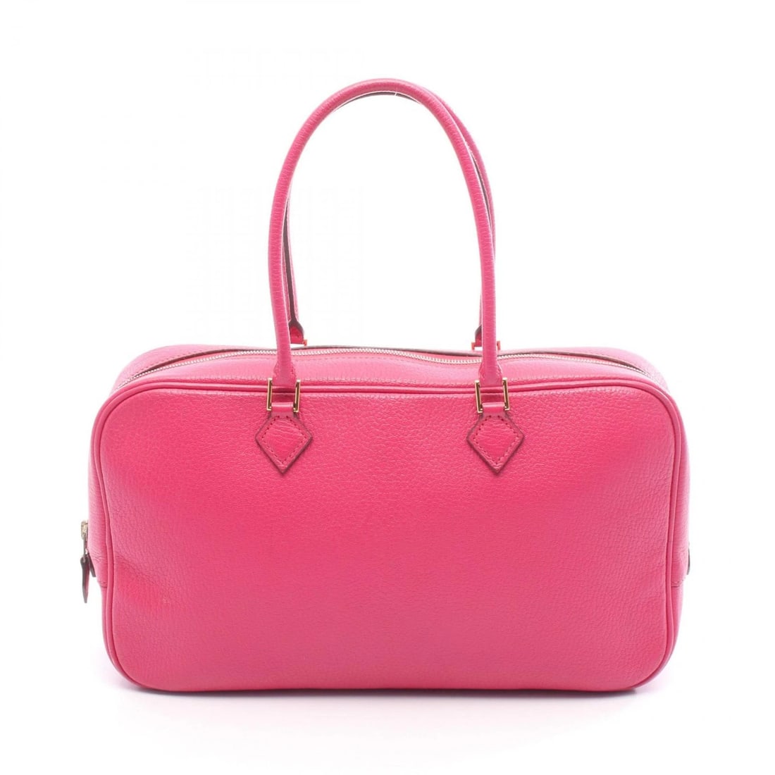 HERMES PLUM ELAN 28 HANDBAG CHEVRE LEATHER FUSCHIA PINK: HERMES Plum Elan 28 Handbag Chevre leather Fuschia pink Brand: HERMES Type: Handbag Material: Chevre × leather Color: Fuschia pink / Pink??ish colors Size: H:16cm x W:28cm x D:6.5cm (H:6.3" x