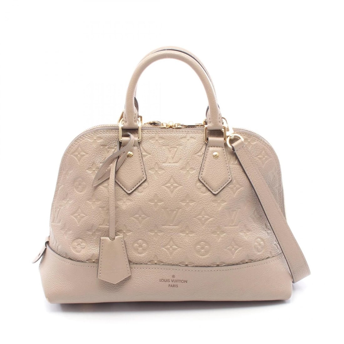 LOUIS VUITTON NEO ARMA PM SHOULDER HANDBAG: LOUIS VUITTON Neo Arma PM Shoulder Handbag Brand: LOUIS VUITTON Type: Handbag Material: Monogram empreinte × leather Color: Tour rail / Beige??ish colors Size: H:22cm x W:30cm x D:13cm