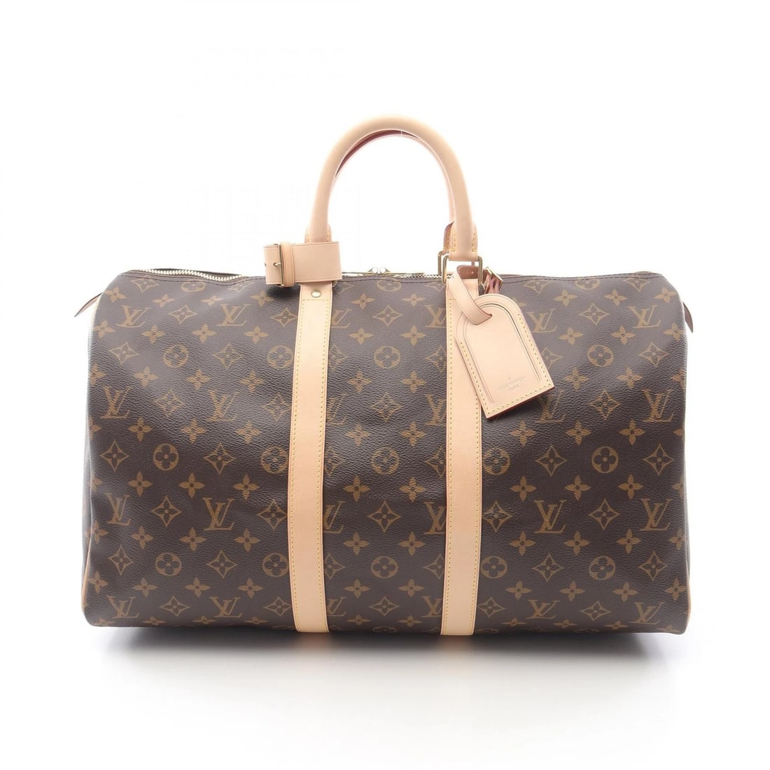 LOUIS VUITTON KEEPALL 45 TRAVEL BAG MONOGRAM: LOUIS VUITTON Keepall 45 Travel Bag Monogram Brand: LOUIS VUITTON Type: Boston bag Material: Monogram × PVC coated canvas × leather Color: Brown??ish colors Size: H:26cm x W:46cm x D:20cm