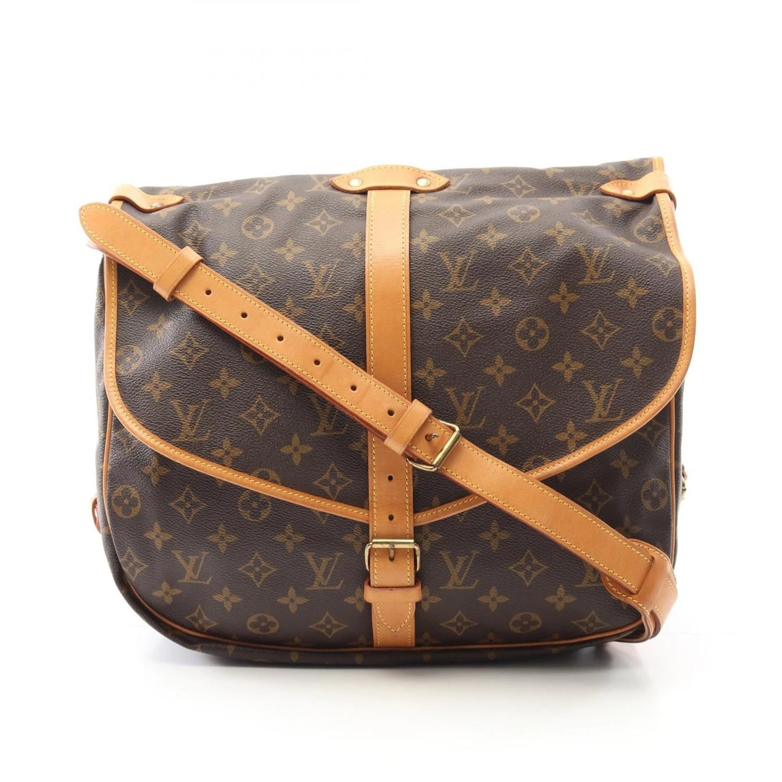 LOUIS VUITTON SAMUEL 35 CROSSBODY SHOULDER BAG: LOUIS VUITTON Samuel 35 Crossbody Shoulder Bag Brand: LOUIS VUITTON Type: Shoulder Bag Material: Monogram × PVC coated canvas × leather Color: Brown??ish colors Size: H:28cm x W:33cm