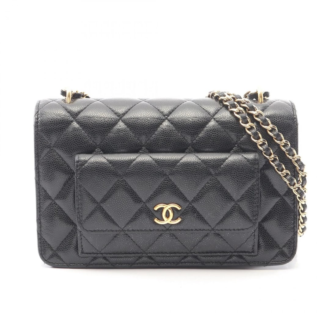 CHANEL MATELASSE CHAIN SHOULDER BAG: CHANEL Matelasse Chain Shoulder Bag Brand: CHANEL Type: Shoulder Bag Material: Calfskin (cowhide) Color: Black??ish colors Size: H:12cm x W:19cm x D:3cm (H:4.7" x W:7.5" x D:1.2") Accessories: No