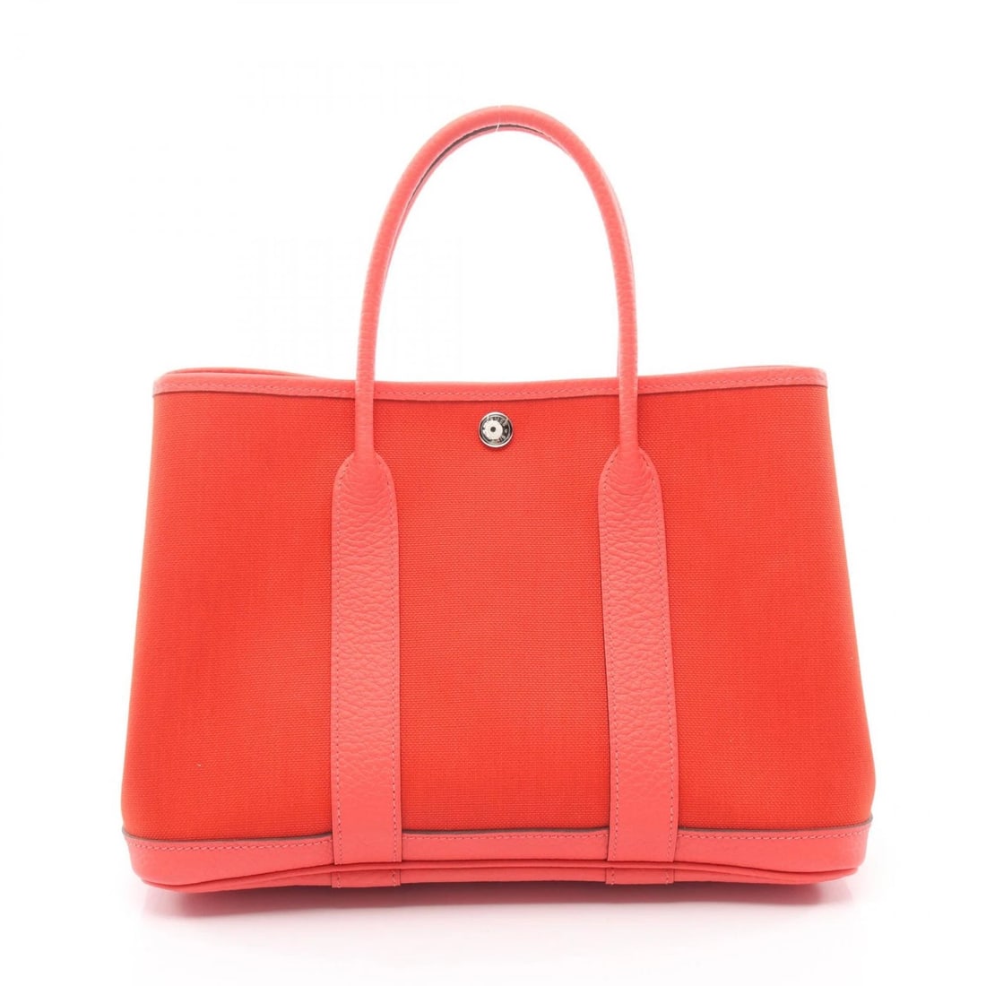 HERMES GARDEN PARTY TPM TOTE HANDBAG: HERMES Garden Party TPM Tote Handbag Brand: HERMES Type: Tote Bag Material: Towar Military × leather × canvas × Toile Military / Negonda leather Color: Pink / Red??ish colors × Pink??ish colors