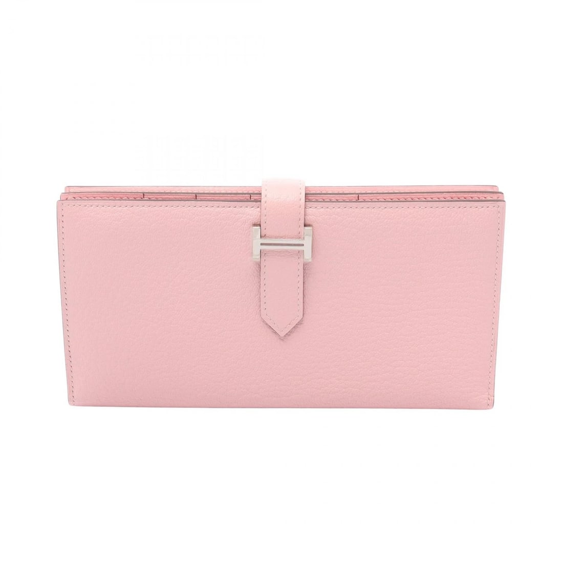 HERMES BEARN SOUFFLET BIFOLD PURSE WALLET CHEVRE: HERMES Bearn Soufflet Bifold purse wallet Chevre Brand: HERMES Type: Bifoldpurse Material: Chevre × leather × Chevre Color: Rose sakura / Pink??ish colors Size: H:9cm x W:17.5cmx D:2cm (H:3.5" x