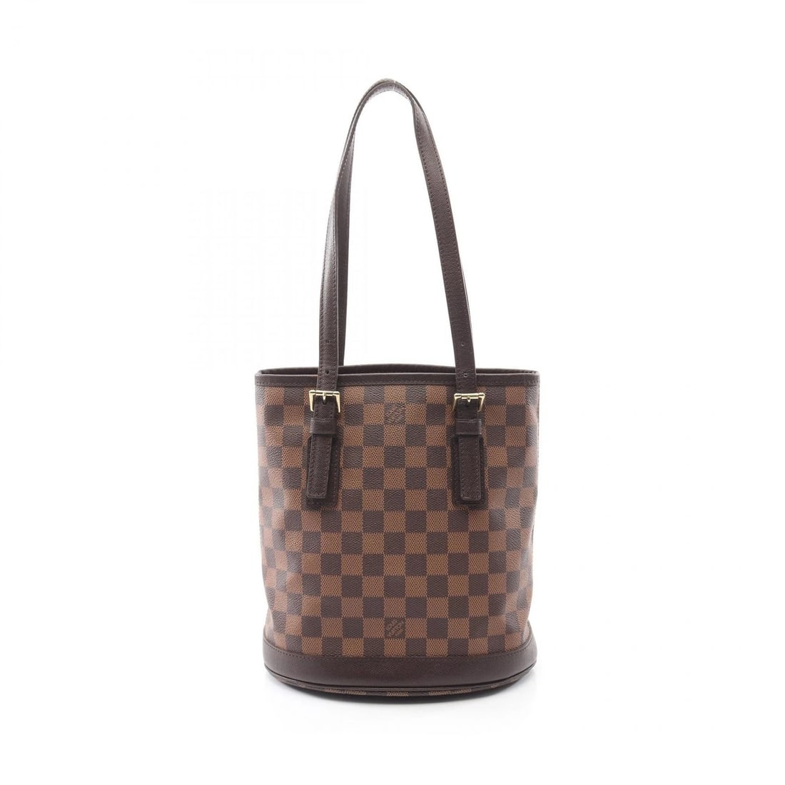 LOUIS VUITTON MARAIS BUCKET SHOULDER TOTE HANDBAG: LOUIS VUITTON Marais Bucket Shoulder Tote HandBag Brand: LOUIS VUITTON Type: Tote Bag Material: Damier × PVC coated canvas × leather Color: Ebene / Brown??ish colors Size: H:25cm x W:23cm x