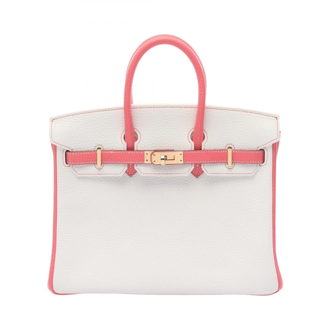 HERMES BIRKIN 25 HANDBAG Y TOGO LEATHER LEATHER: HERMES Birkin 25 Handbag Y Togo leather leather Brand: HERMES Type: Handbag Material: Togo leather × leather × Togo leather Color: White / White??ish colors × Pink??ish colors × Rose azalee??is