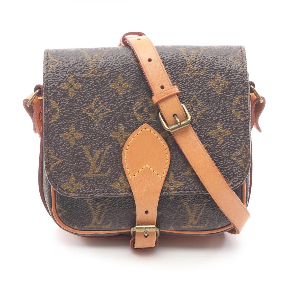 LOUIS VUITTON CARTOUCHIERE PM SHOULDER BAG: LOUIS VUITTON Cartouchiere PM Shoulder Bag Brand: LOUIS VUITTON Type: Shoulder Bag Material: Monogram × PVC coated canvas × leather Color: Brown??ish colors Size: H:15cm x W:16cm x D:5cm (H:5.9"