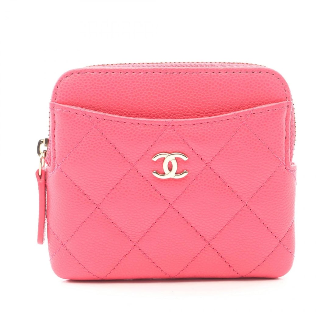 CHANEL MATELASSE COIN PURSE WALET GRAINED CALF LEATHER PINK (1 of 4)