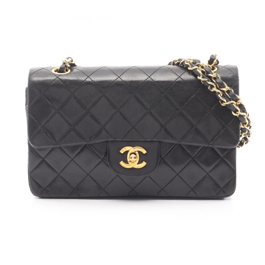 CHANEL MATELASSE W FLAP CHAIN SHOULDER BAG: CHANEL Matelasse W flap chain Shoulder Bag Brand: CHANEL Type: Shoulder Bag Material: Lambskin (sheep leather) Color: Black??ish colors Size: H:14cm x W:23cm x D:6cm (H:5.5" x W:9.1" x D:2.4") Ac