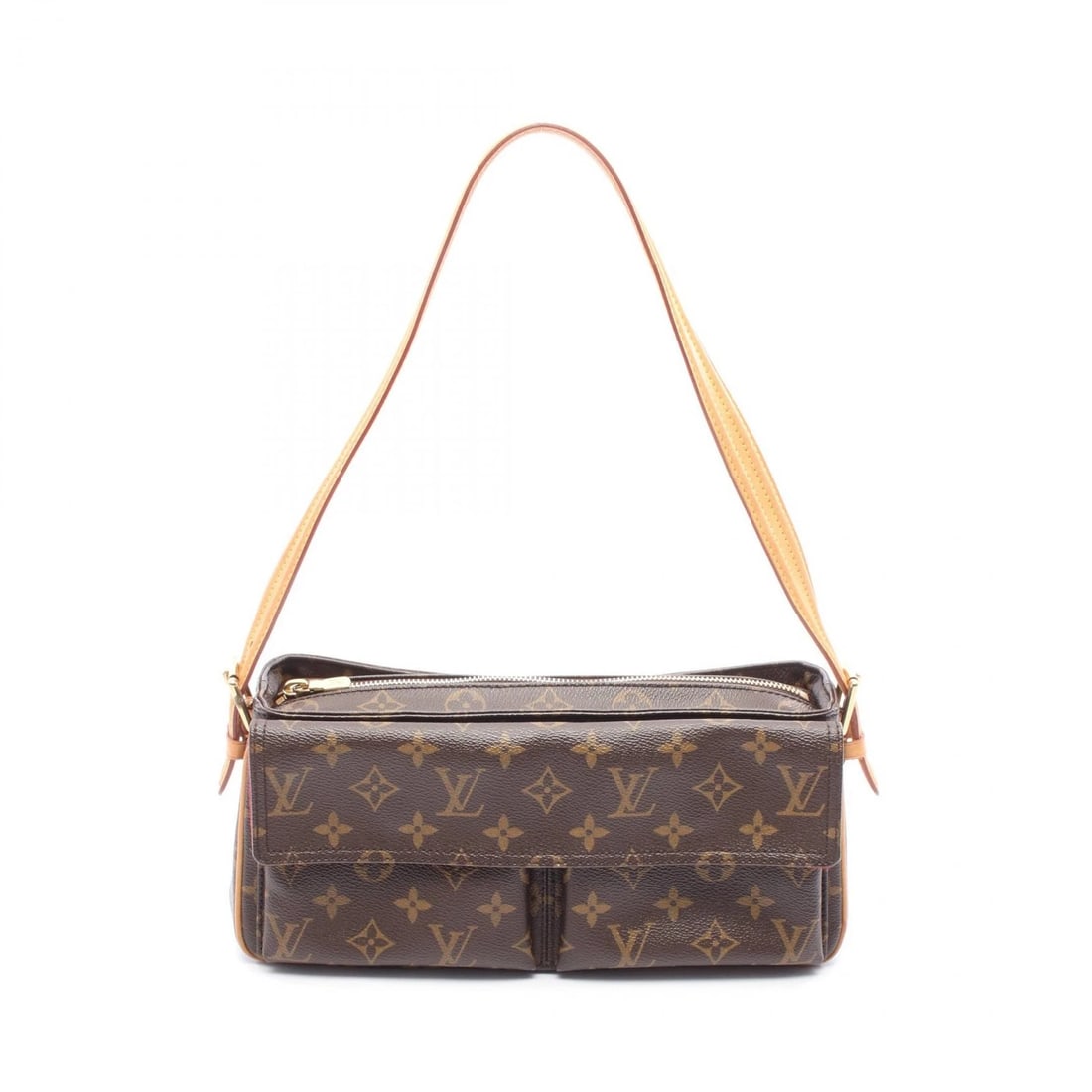 LOUIS VUITTON VIVACITE MM SHOULDER HANDBAG: LOUIS VUITTON Vivacite MM shoulder Handbag Brand: LOUIS VUITTON Type: Shoulder Bag Material: Monogram × PVC coated canvas × leather Color: Brown??ish colors Size: H:14cm x W:30cm x D:8.5cm (H:5.