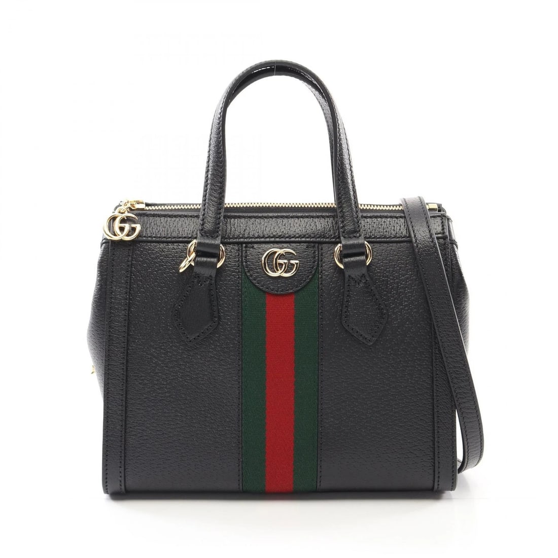 GUCCI OPHIDIA 2WAY SHOULDER HANDBAG: GUCCI Ophidia 2way Shoulder Handbag Brand: GUCCI Type: Handbag Material: leather Color: Black??ish colors × Multicolor??ish colors Size: H:20cm x W:24cm x D:10cm (H:7.9" x W:9.4" x D:3.9") 