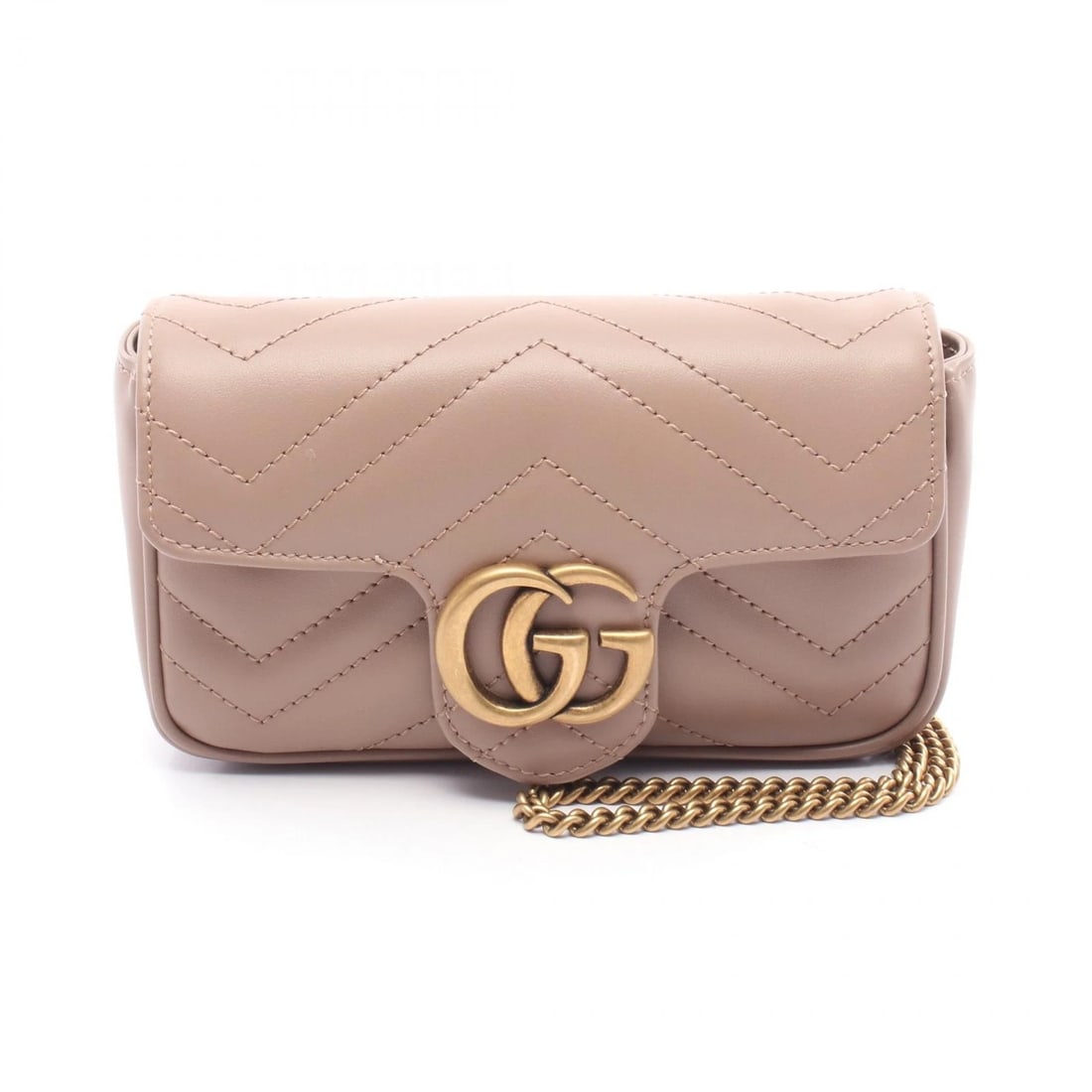 GUCCI GG MARMONT SUPER MINI SHOULDER BAG: GUCCI GG Marmont Super Mini Shoulder Bag Brand: GUCCI Type: Shoulder Bag Material: leather Color: Pink??ish colors Size: H:10cm x W:17cm x D:4.5cm (H:3.9" x W:6.7" x D:1.8") Accessories: None