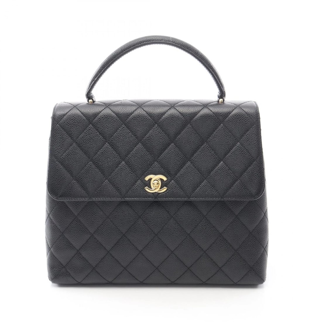 CHANEL MATELASSE HANDBAG GRAINED CALF LEATHER BLACK (1 of 8)