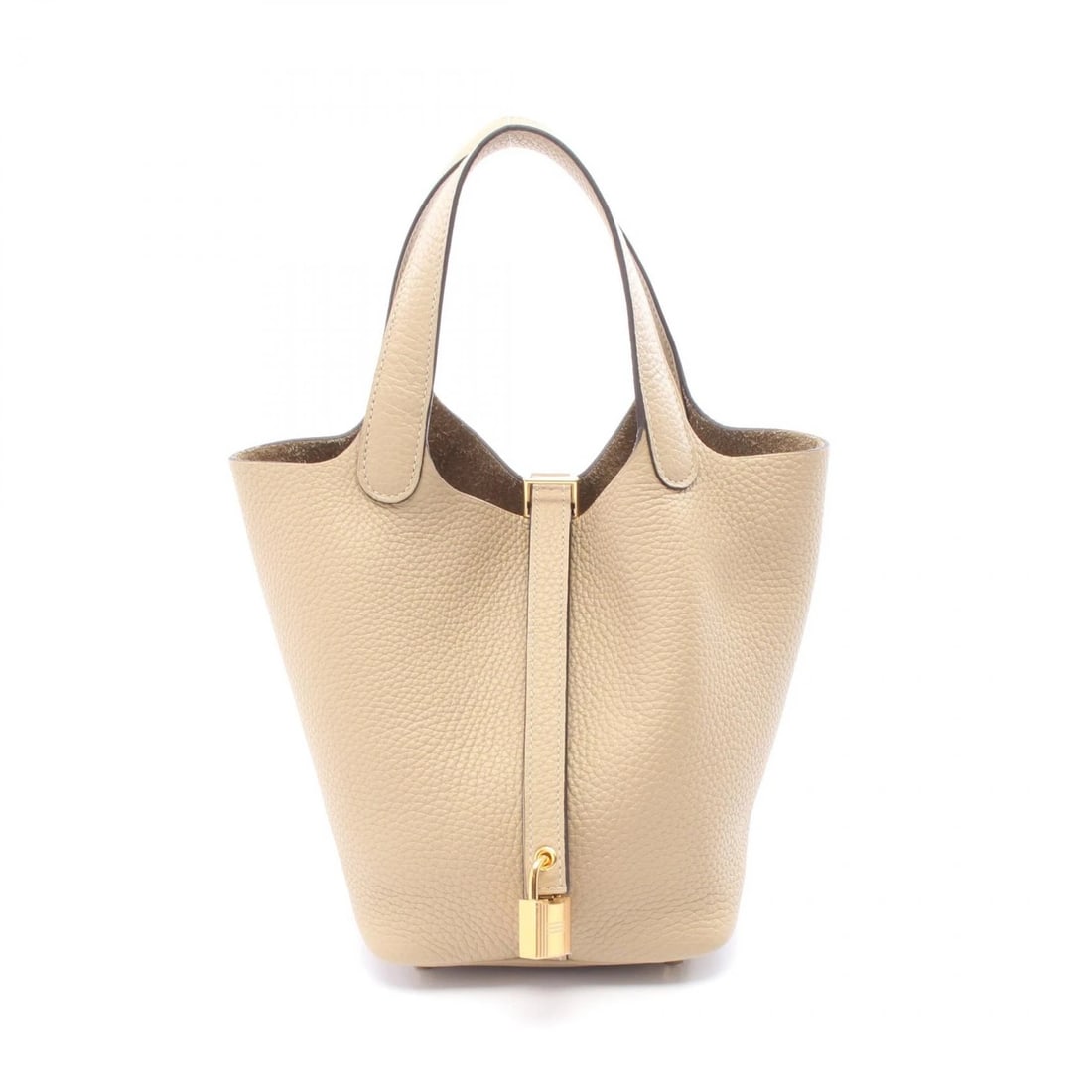HERMES PICOTIN LOCK PM HANDBAG CLEMENCE LEATHER BEIGE: HERMES Picotin Lock PM Handbag Clemence leather Beige Brand: HERMES Type: Handbag Material: Taurillon Clemence × leather × Taurillon Clemence Color: Trench / Beige??ish colors Size: H:18.5cm x W