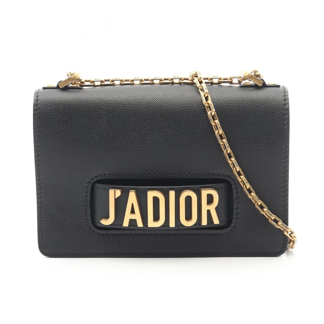 CHRISTIAN DIOR J'ADIOR CHAIN SHOULDER BAG LEATHER BLACK: Christian Dior J'ADIOR chain Shoulder Bag leather Black Brand: Dior Type: Shoulder Bag Material: leather Color: Black??ish colors Size: H:17cm x W:25cm x D:5cm (H:6.7" x W:9.8" x D:2.0") Accessor