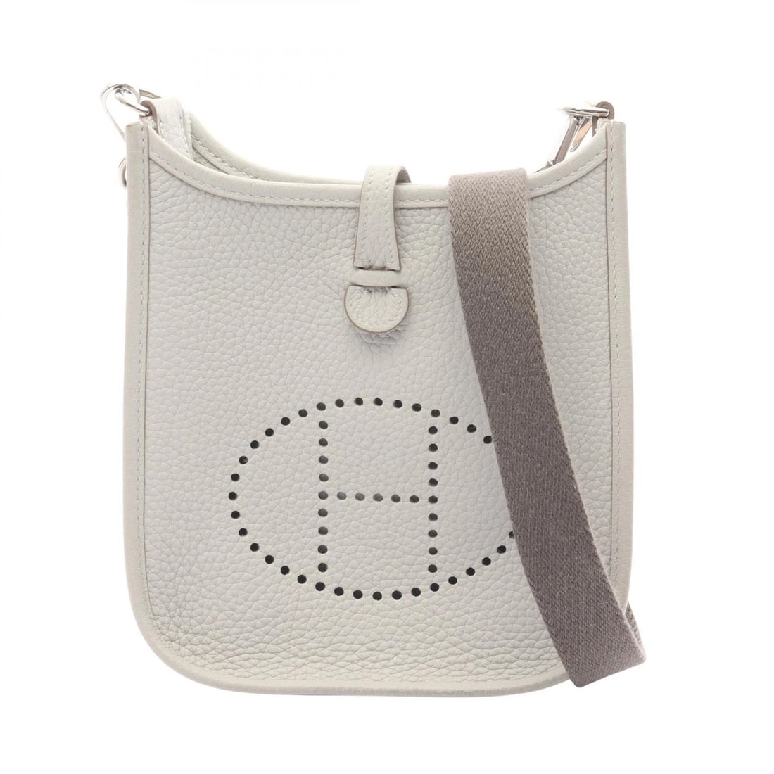 HERMES EVELYNE AMAZON TPM SHOULDER CROSSBODY BAG: HERMES Evelyne Amazon TPM Shoulder Crossbody Bag Brand: HERMES Type: Shoulder Bag Material: Taurillon Clemence × leather × Taurillon Clemence Color: Gray??ish colors Size: H:18cm x W:16.5cm