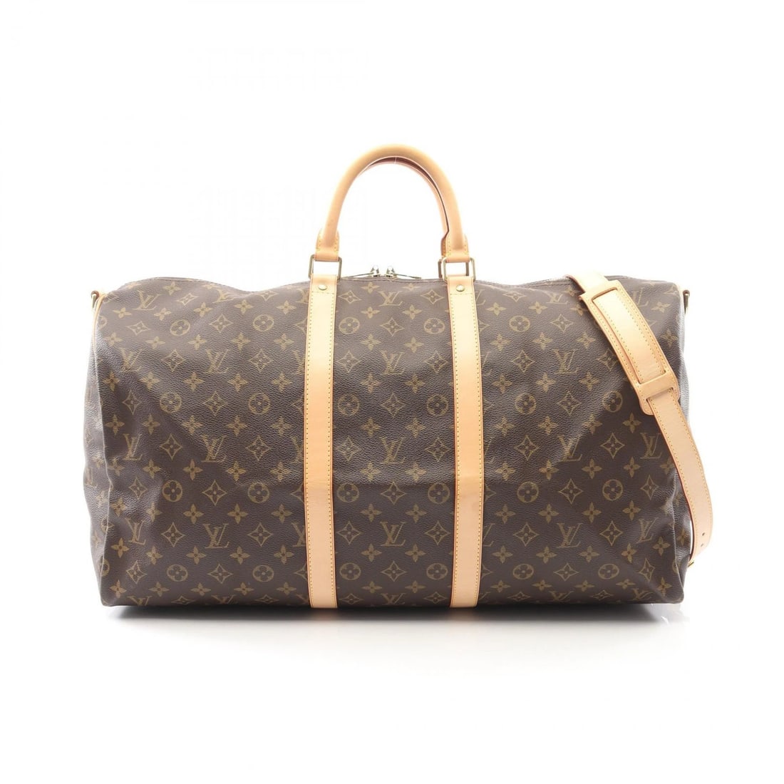 LOUIS VUITTON KEEPALL BANDOURIERE 55 SHOULDER HAND BAG: LOUIS VUITTON Keepall Bandouriere 55 shoulder hand bag Brand: LOUIS VUITTON Type: Boston bag Material: Monogram × PVC coated canvas × leather Color: Brown??ish colors Size: H:30cm x W:56cm x D:2