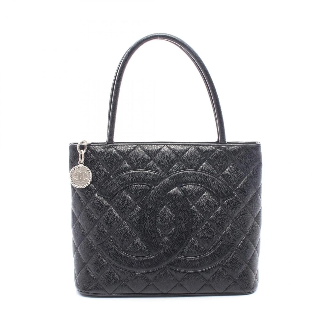 CHANEL MEDALLION TOTE BAG: CHANEL Medallion Tote Bag Brand: CHANEL Type: Tote Bag Material: Calfskin (cowhide) Color: Black??ish colors Size: H:24cm x W:29cm x D:14cm (H:9.4" x W:11.4" x D:5.5") Accessories: None Ac