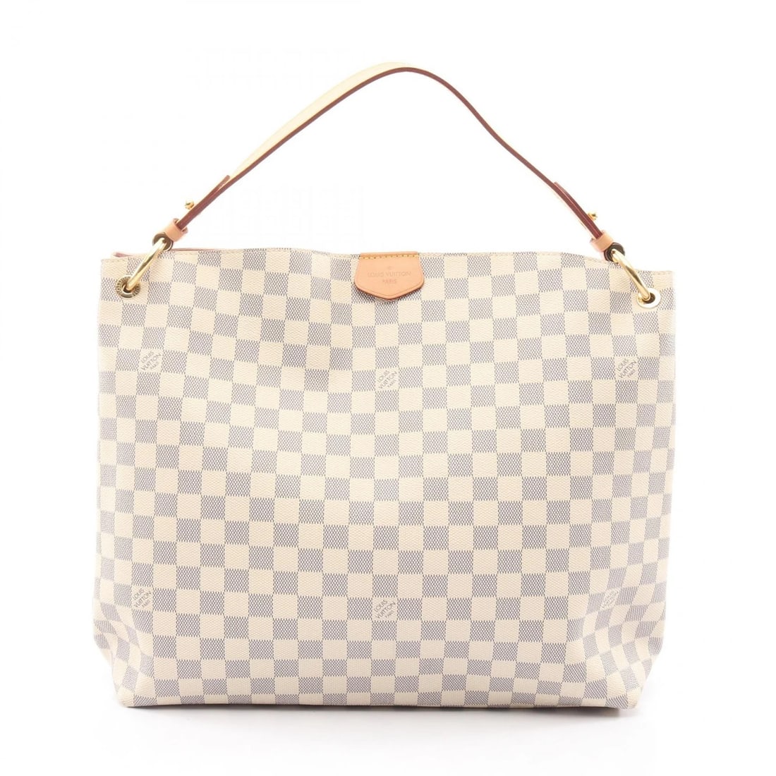 LOUIS VUITTON GRACEFUL MM SHOULDER BAG DAMIER AZUR CANVAS: LOUIS VUITTON Graceful MM Shoulder Bag Damier Azur canvas Brand: LOUIS VUITTON Type: Shoulder Bag Material: Damier Azur × PVC coated canvas × leather Color: White??ish colors Size: H:35cm x W:36