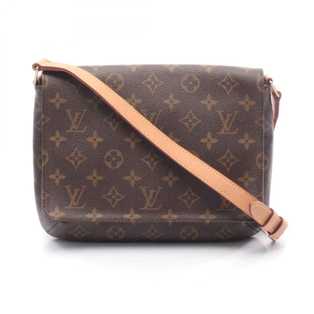 LOUIS VUITTON MUSETTE TANGO LONG STRAP SHOULDER CROSSBODY BAG: LOUIS VUITTON Musette Tango Long Strap Shoulder Crossbody Bag Brand: LOUIS VUITTON Type: Shoulder Bag Material: Monogram × PVC coated canvas × leather Color: Brown??ish colors Size: H:20cm x