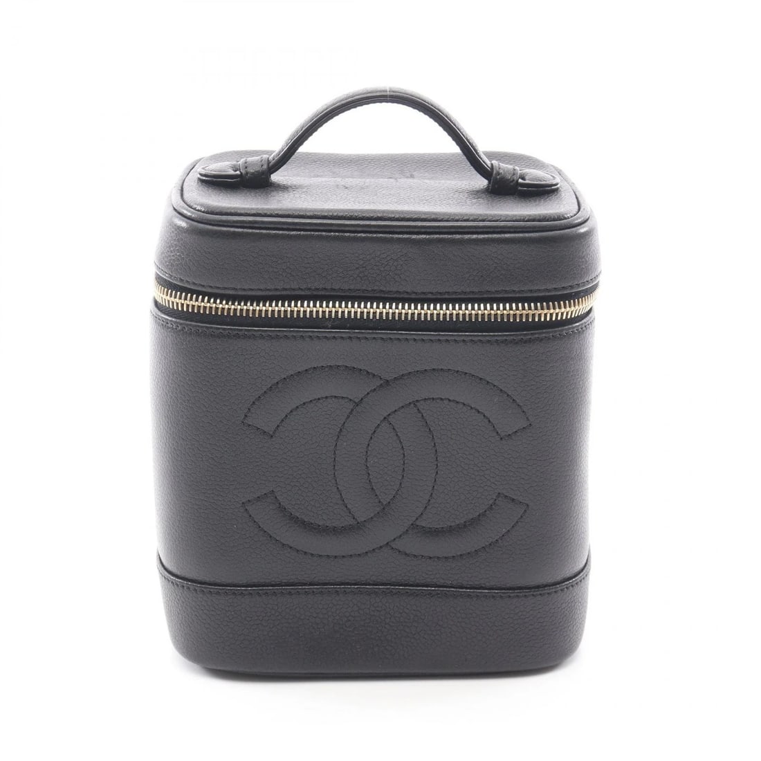 CHANEL COCO MARK VANITY HANDBAG: CHANEL COCO Mark vanity Handbag Brand: CHANEL Type: Handbag Material: leather × Calfskin (cowhide) Color: Black??ish colors Size: H:17cm x W:15cm x D:12cm (H:6.7" x W:5.9" x D:4.7") Accessories: