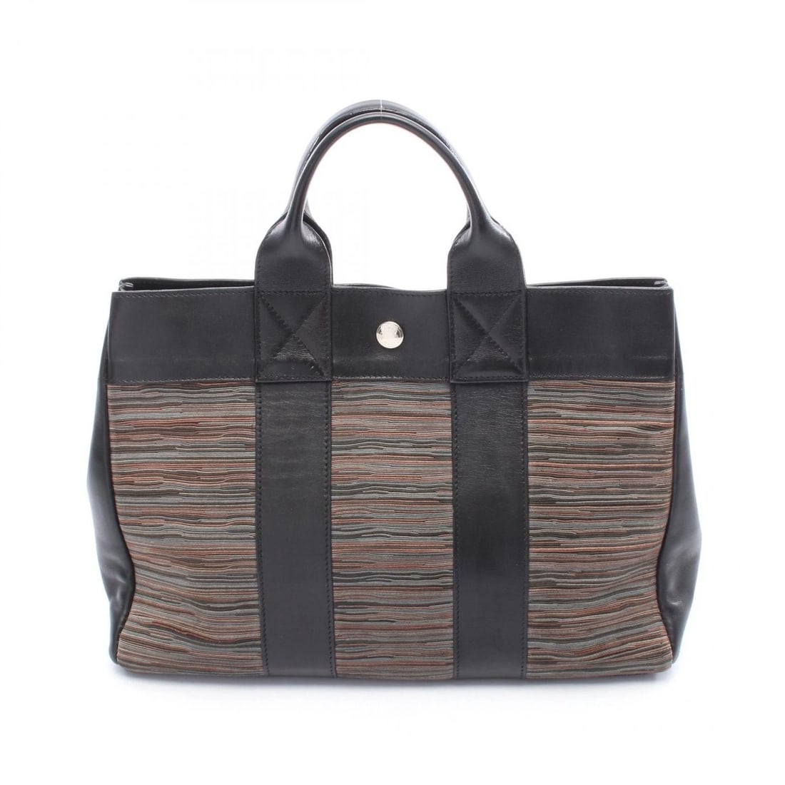 HERMES FOURRE-TOUT PM TOTE BAG: HERMES Fourre-tout PM Tote Bag Brand: HERMES Type: Tote Bag Material: Evercalf leather × Calfskin (cowhide) × Vivlato Color: Black??ish colors × Multicolor??ish colors Size: H:23cm x W:30cm