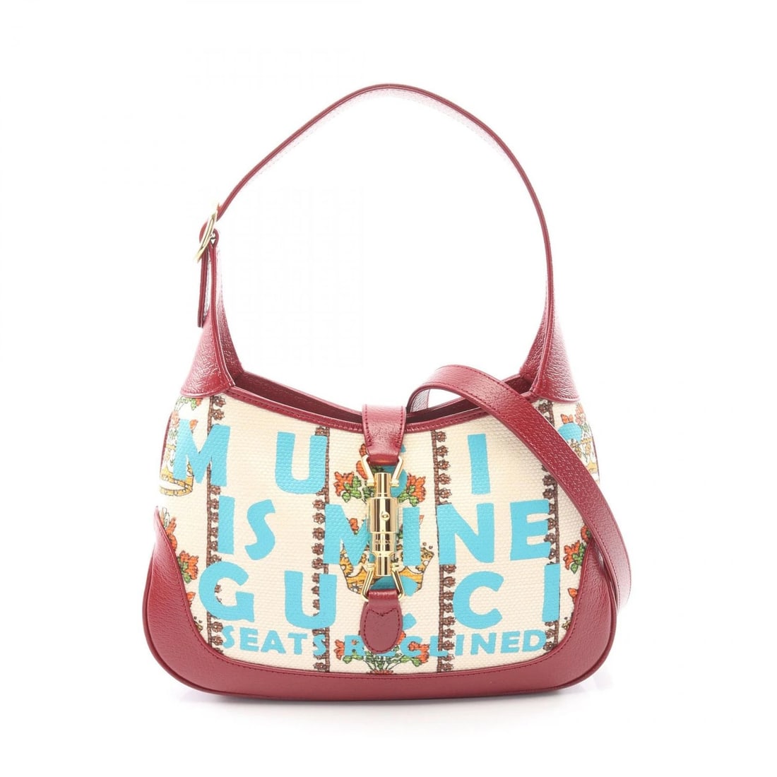 GUCCI JACKIE 1961 MUSIC IS MINE SHOULDER HAND BAG: GUCCI Jackie 1961 Music Is Mine Shoulder hand Bag Brand: GUCCI Type: Shoulder Bag Material: canvas × leather Color: Beige??ish colors × Red??ish colors × Multicolor??ish colors Size: