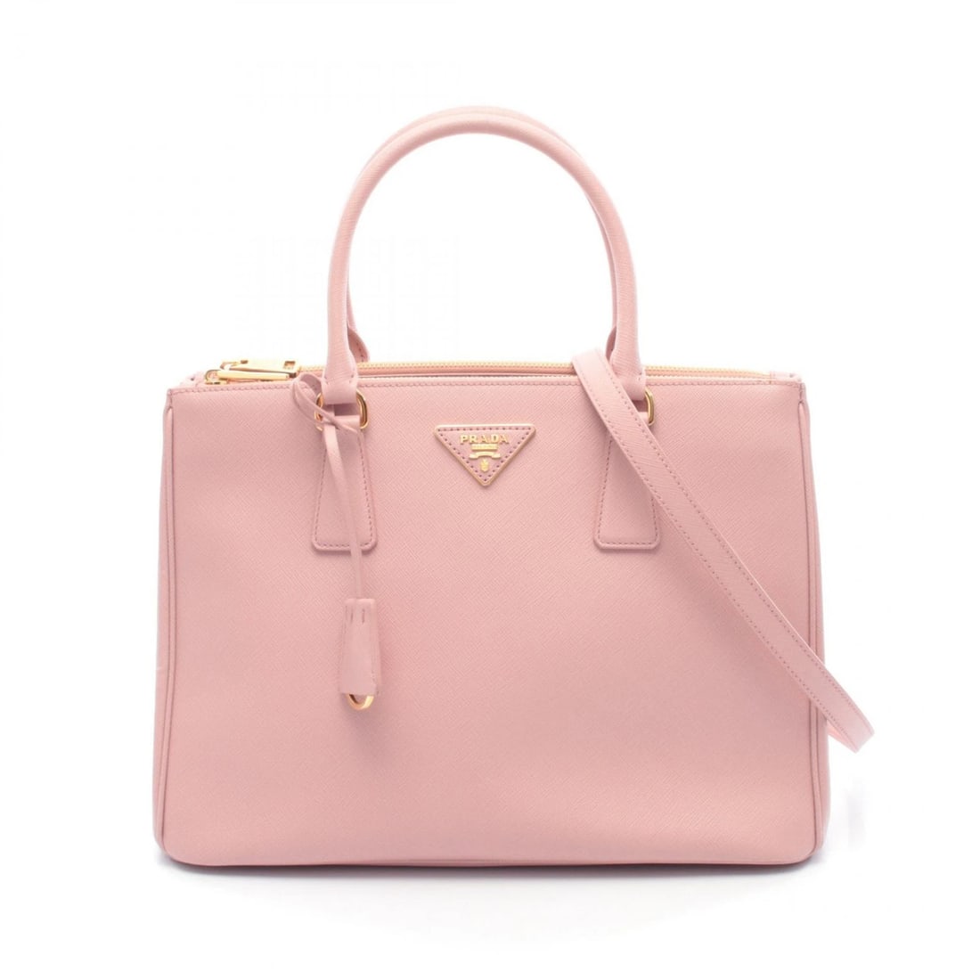 PRADA SAFFIANO LUX GALLERIA LARGE TOTE CROSSBODY BAG: PRADA SAFFIANO LUX Galleria Large Tote Crossbody Bag Brand: PRADA Type: Tote Bag Material: Saffiano leather Color: Pink??ish colors Size: H:25.5cm x W:33.5cm x D:15cm (H:10.0" x W:13.2" x D:5.9")