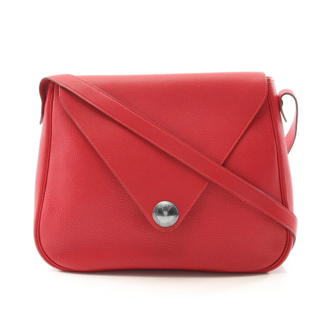 HERMES CHRISTINE SHOULDER BAG F TOGO LEATHER RED ROUGE: HERMES Christine Shoulder Bag F Togo leather Red Rouge Brand: HERMES Type: Shoulder Bag Material: Togo leather × leather × Togo leather Color: Rouge vif / Red??ish colors Size: H:28cm x