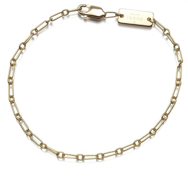 GUCCI BRACELET CHAIN 18K 750 YELLOW GOLD: GUCCI Bracelet Chain 18K 750 Yellow Gold Brand: GUCCI Type: Bracelet Material: 18K / 750 / Yellow Gold Color: Yellow Gold Size: Inner circumference: 16.5cm Bracelet Width: 2.0mm Accessories: None