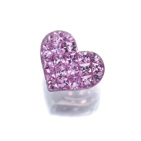 PINK SAPPHIRE HEART PENDANT 18K 750 WHITE GOLD: Pink Sapphire Heart Pendant 18K 750 White Gold Brand: Unbranded Type: Pendant Material: 18K / 750 / White Gold Main Stone/Creation Natural Color: White Gold Size: Design size: 10.7 x 12.8mm