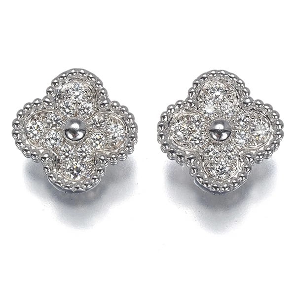 VAN CLEEF & ARPELS EARRINGS DIAMOND SWEET ALHAMBRA (1 of 3)