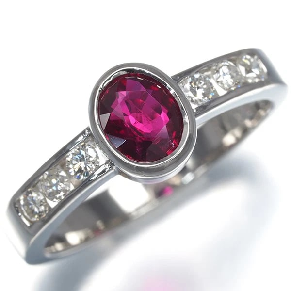 TASAKI RING RUBY DIAMOND 900 PLATINUM - 2