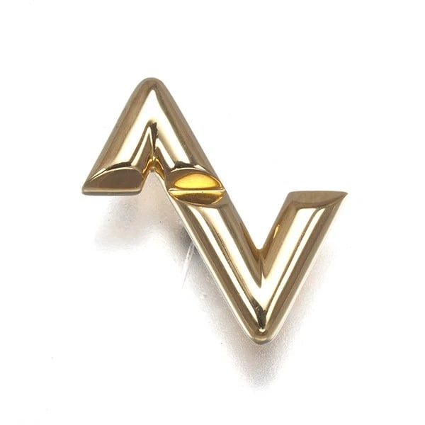 LOUIS VUITTON SINGLE EARRING LV VAULT UPSIDE DOWN: Louis Vuitton Single Earring LV Vault Upside Down Brand: Louis Vuitton Type: Single Earring Material: 18K / 750 / Yellow Gold Color: Yellow Gold Size: Design size: 9.8 x 7.3mm Accessories: