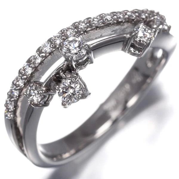 PONTE VECCHIO RING DIAMOND WAVE DROP U - 2