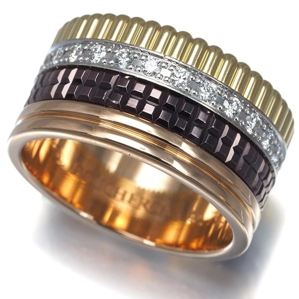 BOUCHERON RING DIAMOND QUATRE CLASSIQUE LARGE: Boucheron Ring Diamond Quatre Classique Large Brand: BOUCHERON Type: Ring Material: 18K / 750 / Yellow Gold 18K / 750 / White Gold 18K / 750 / Rose Gold Main Stone/Creation Natural Color: Multi Si