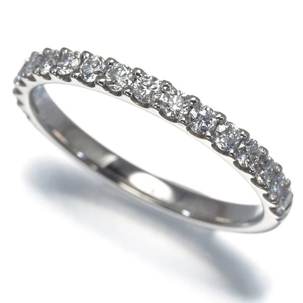 STAR JEWELRY RING DIAMOND HALF ETERNITY: STAR JEWELRY Ring Diamond Half Eternity Brand: STAR JEWELRY Type: Ring Material: 950 / Platinum Main Stone/Creation Natural Color: Platinum Size: US 5 Accessories: None Accessories Notice: