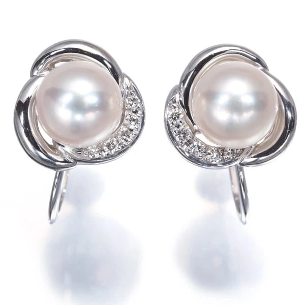 TASAKI EARRINGS AKOYA PEARL DIAMOND (1 of 3)