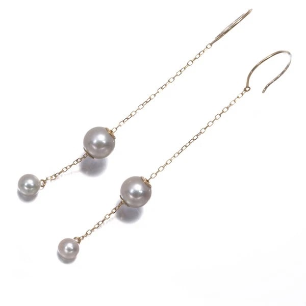 VENDOME EARRINGS AKOYA PEARL DROP HOOK: VENDOME Earrings Akoya Pearl Drop Hook Brand: VENDOME Type: Earrings Material: 18K / 750 / Yellow Gold Color: Yellow Gold Size: Earring total length: 64.5mm Accessories: None Accessories