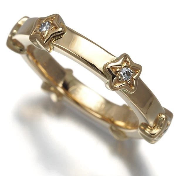 CHANEL RING DIAMOND COMET 6P: CHANEL Ring Diamond Comet 6P Brand: CHANEL Type: Ring Material: 18K / 750 / Yellow Gold Main Stone/Creation Natural Color: Yellow Gold Size: US 5 Accessories: None Accessories Notice: When