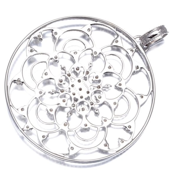 DIAMOND MILGRAIN OPENWORK PENDANT - 3