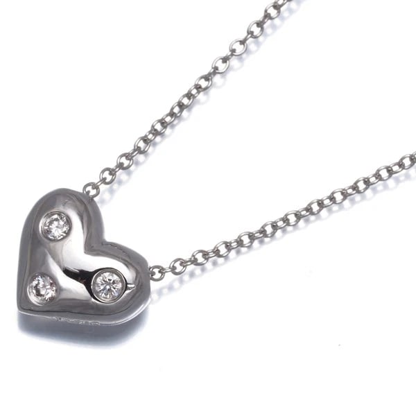 TIFFANY&CO. NECKLACE DIAMOND DOTS HEART: Tiffany&Co. Necklace Diamond Dots Heart Brand: Tiffany & Co. Type: Necklace Material: 950 / Platinum Main Stone/Creation Natural Color: Platinum Size: Necklace length: 40cm Pendant size: 8.5 x