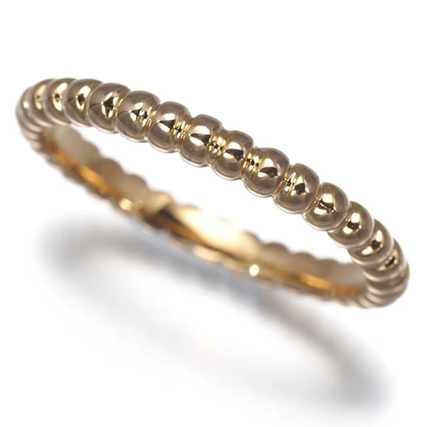 VAN CLEEF & ARPELS RING PERLEE SMALL: Van Cleef & Arpels Ring Perlee Small Brand: Van Cleef & Arpels Type: Ring Material: 18K / 750 / Rose Gold Color: Rose Gold Size: US 4 - 4.25 Accessories: None Accessories Notice: When purc