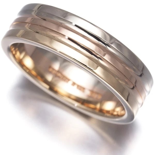 TIFFANY&CO. RING 3COLOR: Tiffany&Co. Ring 3color Brand: Tiffany & Co. Type: Ring Material: 14K / 585 / Yellow Gold 14K / 585 / White Gold 14K / 585 / Rose Gold Color: Yellow GoldWhite GoldRose Gold Size: US 8 - 8.25 