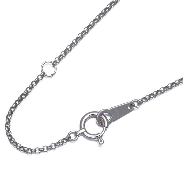 ROLO CHAIN NECKLACE 40CM 18K 750 WHITE GOLD (1 of 2)