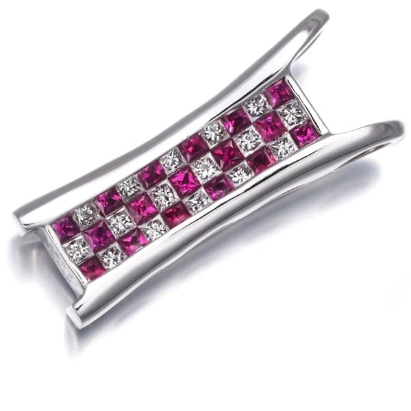 DIAMOND REVERSIBLE PENDANT 18K 750 WHITE GOLD: Diamond Reversible Pendant 18K 750 White Gold Brand: Unbranded Type: Pendant Material: 18K / 750 / White Gold Main Stone/Creation Natural Color: White Gold Size: Design size: 23.8 x 9.7mm Bail