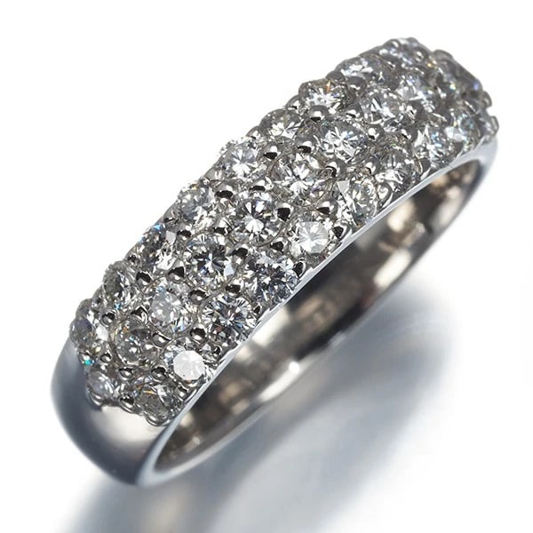 DIAMOND PAVED RING 900 PLATINUM - 2