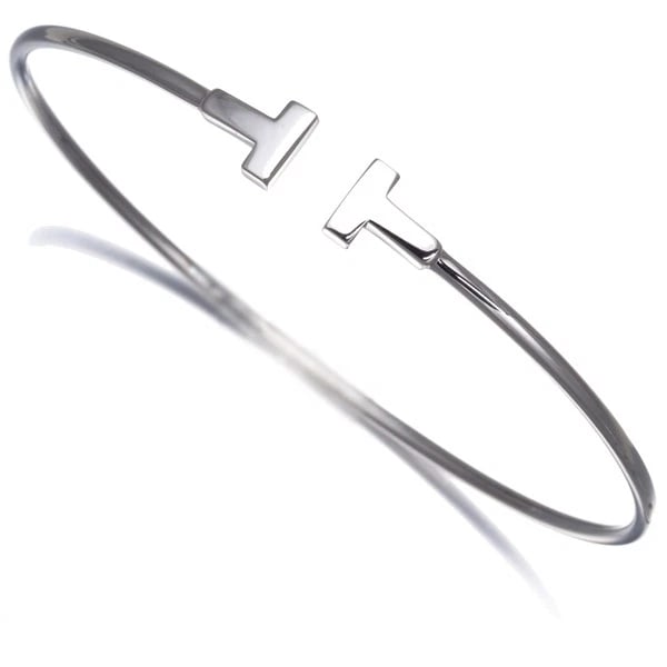 TIFFANY&CO. BRACELET NARROW BANGLE 18K 750 WHITE GOLD: Tiffany&Co. Bracelet Narrow Bangle 18K 750 White Gold Brand: Tiffany & Co. Type: Bracelet Material: 18K / 750 / White Gold Color: White Gold Size: Inner circumference: 17.5cm Design width: