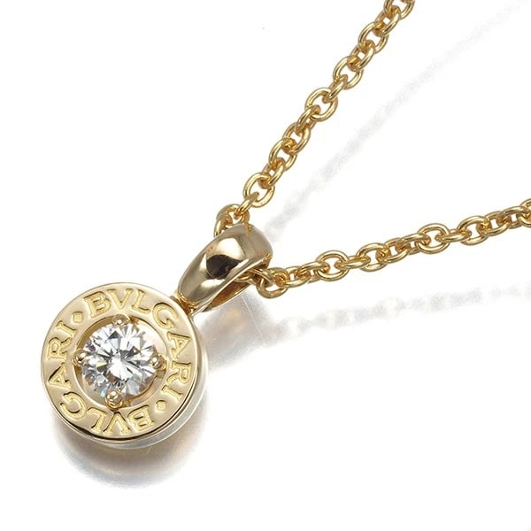 BVLGARI NECKLACE DIAMOND 18K 750: BVLGARI Necklace Diamond 18K 750 Brand: BVLGARI Type: Necklace Material: 18K / 750 / Yellow Gold Main Stone/Creation Natural Color: Yellow Gold Size: Necklace length: 40cm Pendant size: Diameter 9