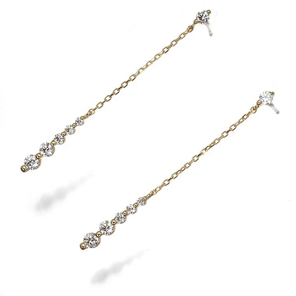 VENDOME EARRINGS DIAMOND DROP 18K 750 YELLOW GOLD: VENDOME Earrings Diamond Drop 18K 750 Yellow Gold Brand: VENDOME Type: Earrings Material: 18K / 750 / Yellow Gold Main Stone/Creation Natural Color: Yellow Gold Size: Design size: 35.8 x 2.2mm