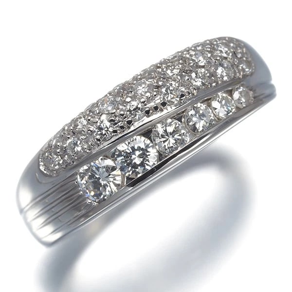 DIAMOND PAVED RING 900 PLATINUM - 2